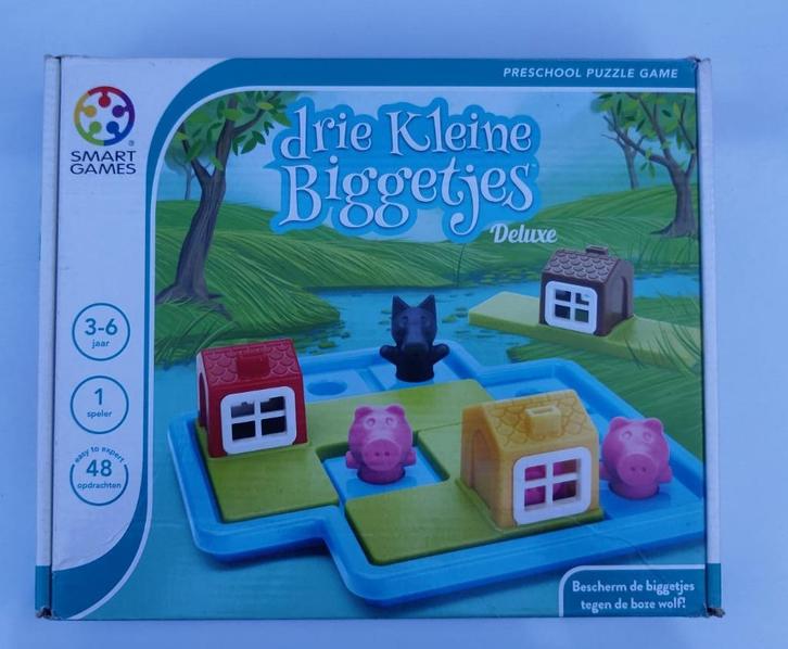 drie Kleine Biggetjes Deluxe, Hobby en Vrije tijd, Denksport en Puzzels, Gebruikt, Overige typen, Ophalen of Verzenden