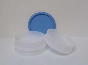 Tupperware™ « Igloo Empilable ronde » blanc et bleu, Envoi, Neuf, Blanc, Boîte