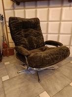 Fauteuil vintage pivotant inox inclinable, Maison & Meubles, Fauteuils