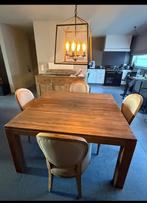 Tafel met stoelen, Huis en Inrichting, Ophalen, Vierkant, Zo goed als nieuw, Vier personen