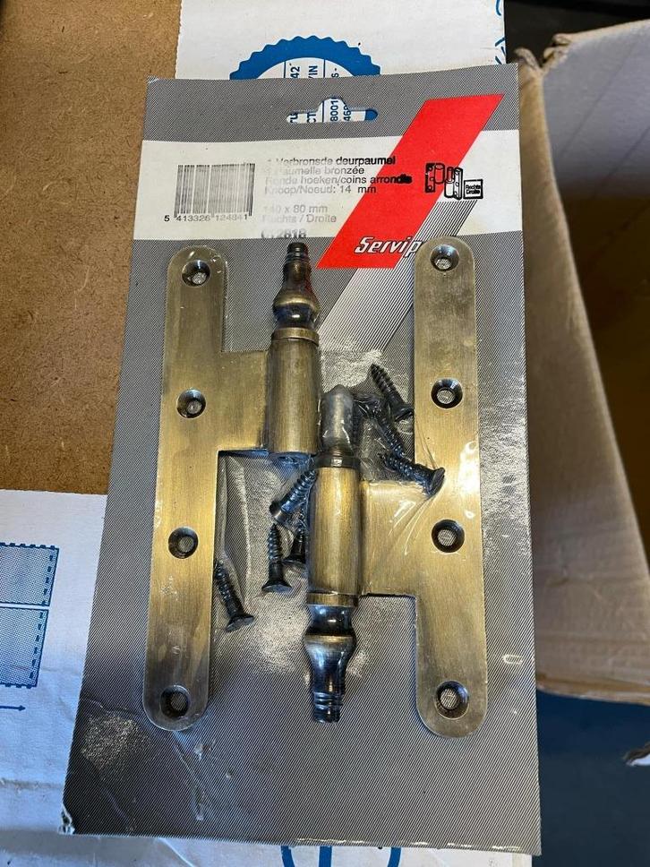 Scharnieren voor deuren en handgreep kasten, Doe-het-zelf en Bouw, Hang- en Sluitwerk, Nieuw, Scharnier, Inox, Ophalen