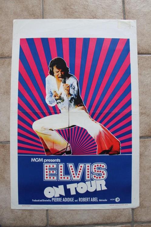 filmaffiche Elvis Presley Elvis On Tour 1972 filmposter, Verzamelen, Posters, Zo goed als nieuw, Film en Tv, A1 t/m A3, Rechthoekig Staand