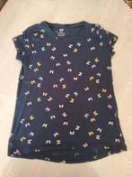 T shirt H & M maat 122 - 128 donkerblauw vlinders, Kinderen en Baby's, Kinderkleding | Maat 122, Gebruikt, Meisje, H&M, Ophalen of Verzenden