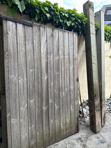 Poort, Tuin en Terras, Ophalen, Gebruikt, Hout, Draaipoort
