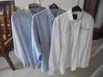 3 CHEMISES"homme" bleu et blanc T.M.PARF.ETAT, Ophalen, Zo goed als nieuw, Blauw, Halswijdte 41/42 (L)