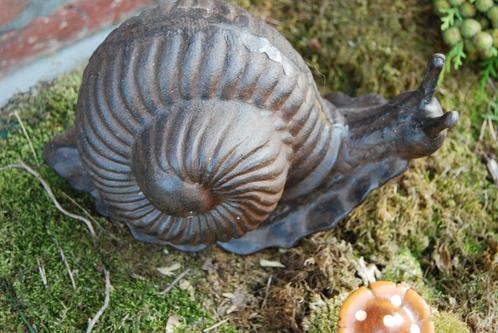 Grote gietijzeren slak, Tuin en Terras, Tuinbeelden, Nieuw, Dierenbeeld, Overige materialen, Ophalen of Verzenden