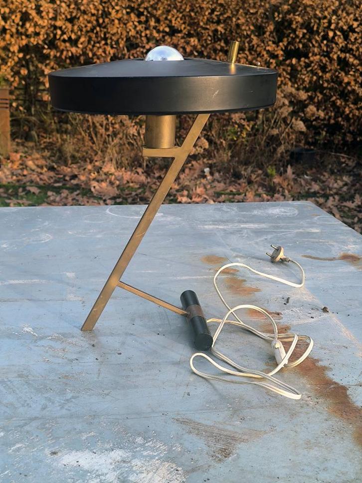 Vintage Retro Louis Kalff Z Lamp Model Diplomat, Huis en Inrichting, Lampen | Tafellampen, Gebruikt, 50 tot 75 cm, Ophalen of Verzenden