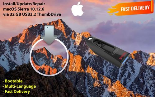 Installeer macOS Sierra 10.12.6 via USB-Stick zonder DVD OSX, Computers en Software, Besturingssoftware, Nieuw, MacOS, Verzenden