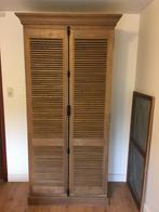 Teak kast, Maison & Meubles, Armoires | Dressoirs, Comme neuf, Avec espace de penderie, 100 à 150 cm, Teck