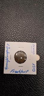 Germaanse staten 1 jüdenpfennig 1819 schild Frankfurt, Ophalen of Verzenden