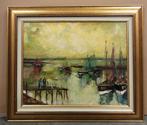 Victor Quiénen,  havengezicht in Zeebrugge, Ophalen of Verzenden