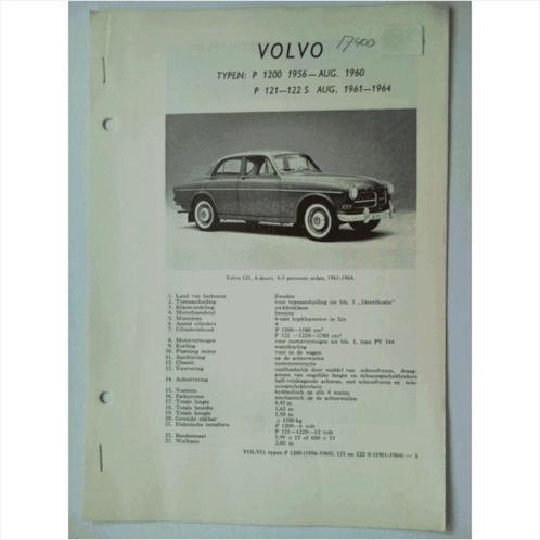 Volvo P1200 P121 P122S Vraagbaak losbladig 1960-1964 #2 Nede, Boeken, Auto's | Boeken, Gelezen, Volvo, Ophalen of Verzenden