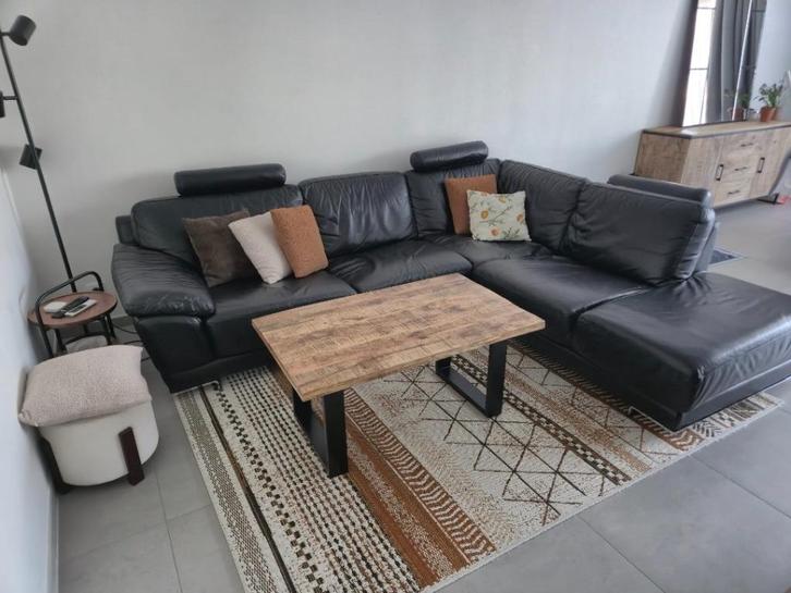 Château d'Ax zetel, Huis en Inrichting, Zetels | Zetels, Gebruikt, Hoekbank, Leer, Ophalen