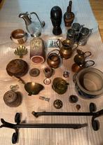 Lot antiquité cuivre étain bois - 35 pièces, Antiquités & Art, Cuivre
