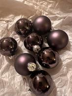 8 boules de Noël en verre gris foncé, Enlèvement, Comme neuf