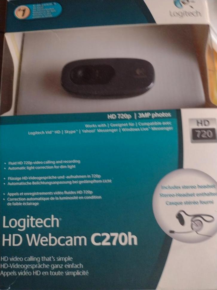 Logitech C270 webcam neuf jamais déballée, Computers en Software, Webcams, Nieuw, Windows, Ophalen of Verzenden
