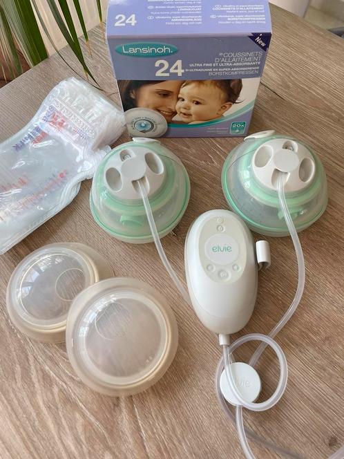 Elvie Stride borstkolf + Elvie Catch + extra’s, Kinderen en Baby's, Babyvoeding en Toebehoren, Zo goed als nieuw, Borstkolf, Ophalen of Verzenden