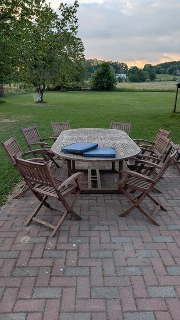 Teak tuinset inklapbaar + ligstoelen – compleet pakket
 beschikbaar voor biedingen
