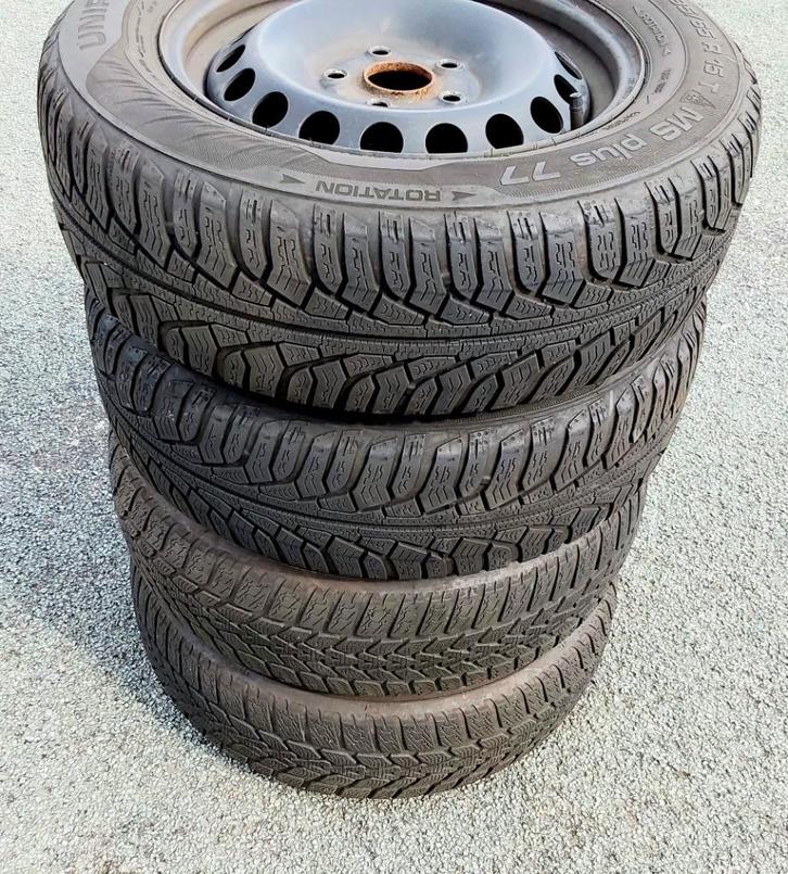 Jantes originales Golf 6 avec pneus hiver 195/65-15, Auto-onderdelen, Banden en Velgen, Banden en Velgen, Winterbanden, 15 inch