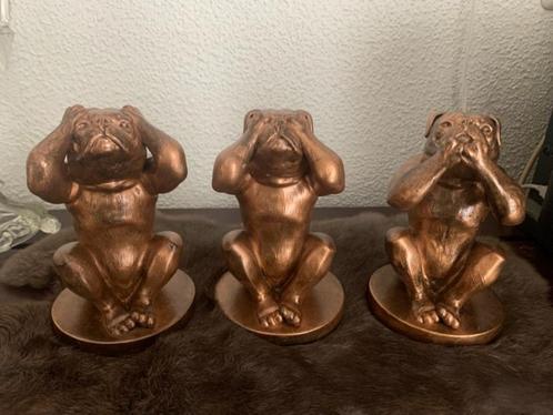 StaffordBully hondenbeeldjes set van 3 horen zien en zwijgen, Dieren en Toebehoren, Honden-accessoires, Nieuw, Verzenden