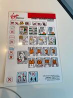 Safety card Virgin Express, Verzamelen, Luchtvaart en Vliegtuigspotten, Zo goed als nieuw