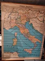 Oude schoolkaart Italië, Antiek en Kunst, Ophalen