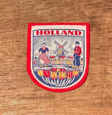 Vintage jaren 70, patch Holland, molen, tulpen reissouvenir disponible aux enchères