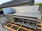Inox spoel en werktafel, Zakelijke goederen, Horeca | Keukenapparatuur, Ophalen, Gebruikt, Inox Meubilair