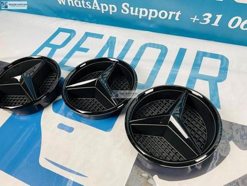 GRIL LOGO STER ZWART MERCEDES A Klasse W176 C W205 CLA W117, Auto-onderdelen, Overige Auto-onderdelen, Gebruikt, 6 maanden garantie
