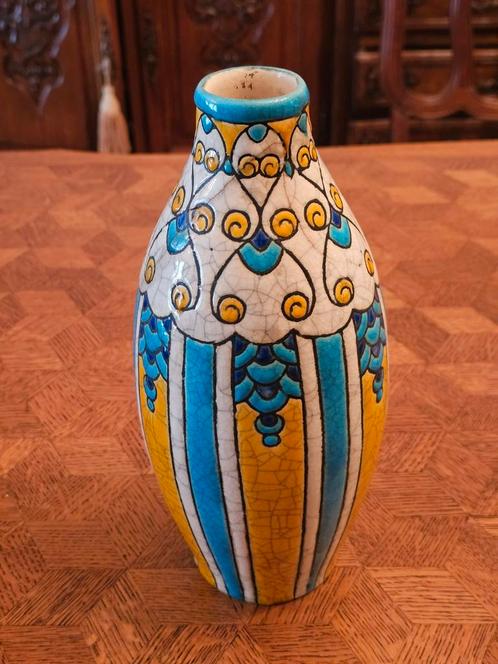 Boch Frères La Louvière vaas — Vintage Belgisch beschilderde, Antiek en Kunst, Antiek | Vazen, Ophalen