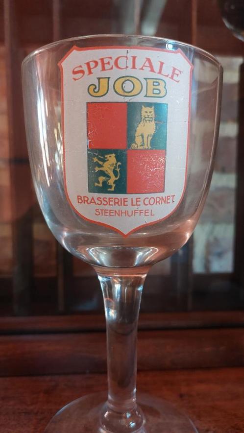 Speciale Job brouwerij Le Cornet Steenhuffel-decalco embleem, Verzamelen, Biermerken, Ophalen