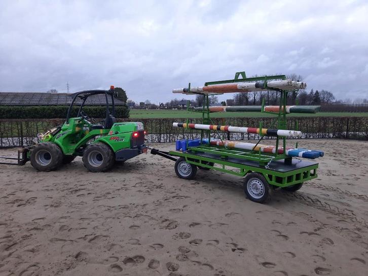 Hindernissenkar/ balkenwagen/strokar/platte wagen, Dieren en Toebehoren, Paarden en Pony's | Overige Paardenspullen, Zo goed als nieuw