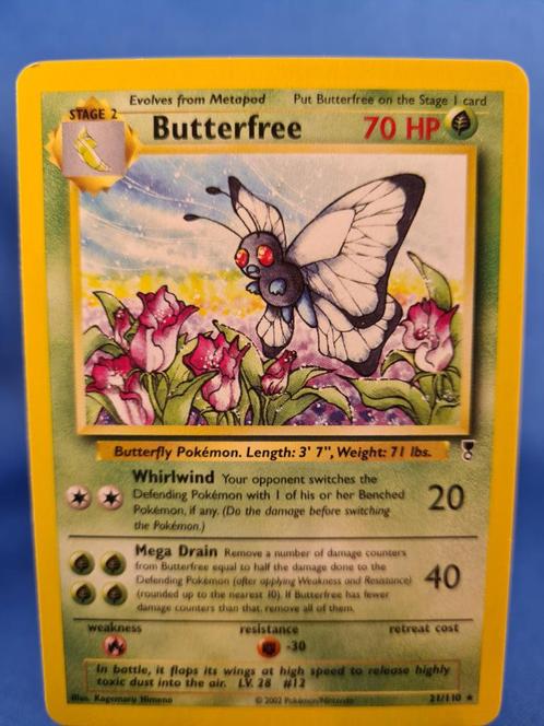 Butterfree 21/110 - Legendary Collection, Hobby en Vrije tijd, Verzamelkaartspellen | Pokémon, Zo goed als nieuw, Verzenden