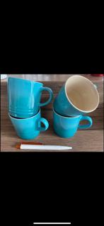 4 mugs à café 200ml turquoise