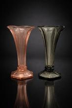 Paire vases Val Saint Lambert Modèle Américain 1935, Enlèvement ou Envoi