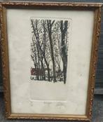 Gravure Brugge signe André colpin, Antiek en Kunst, Kunst | Etsen en Gravures, Ophalen of Verzenden