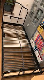 Lit avec sommier IKEA, Ophalen, 90 cm, Eenpersoons, Zwart