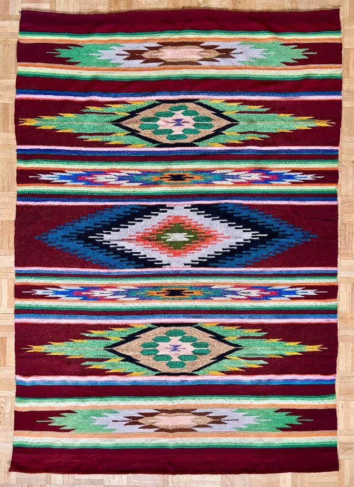 Tapis kilim en laine tissé à la main (133  187 cm), Antiquités & Art, Tapis & Textile, Enlèvement ou Envoi
