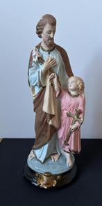 Mooi Beeld Jozef met Jezus - Gips - 43cm, Antiek en Kunst, Ophalen of Verzenden