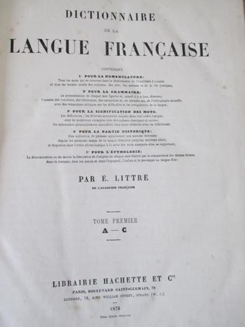 Dictionnaire de la Langue Française E. LITTRE