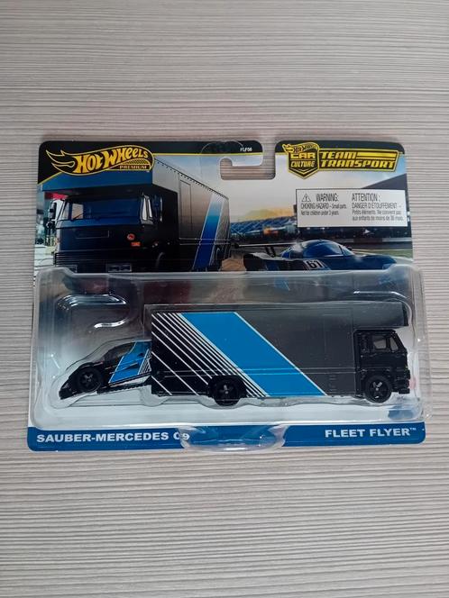 Hotwheels sauber-mercedes c9 team transport hot wheels, Hobby en Vrije tijd, Modelauto's | Overige schalen, Nieuw, Auto, Ophalen of Verzenden