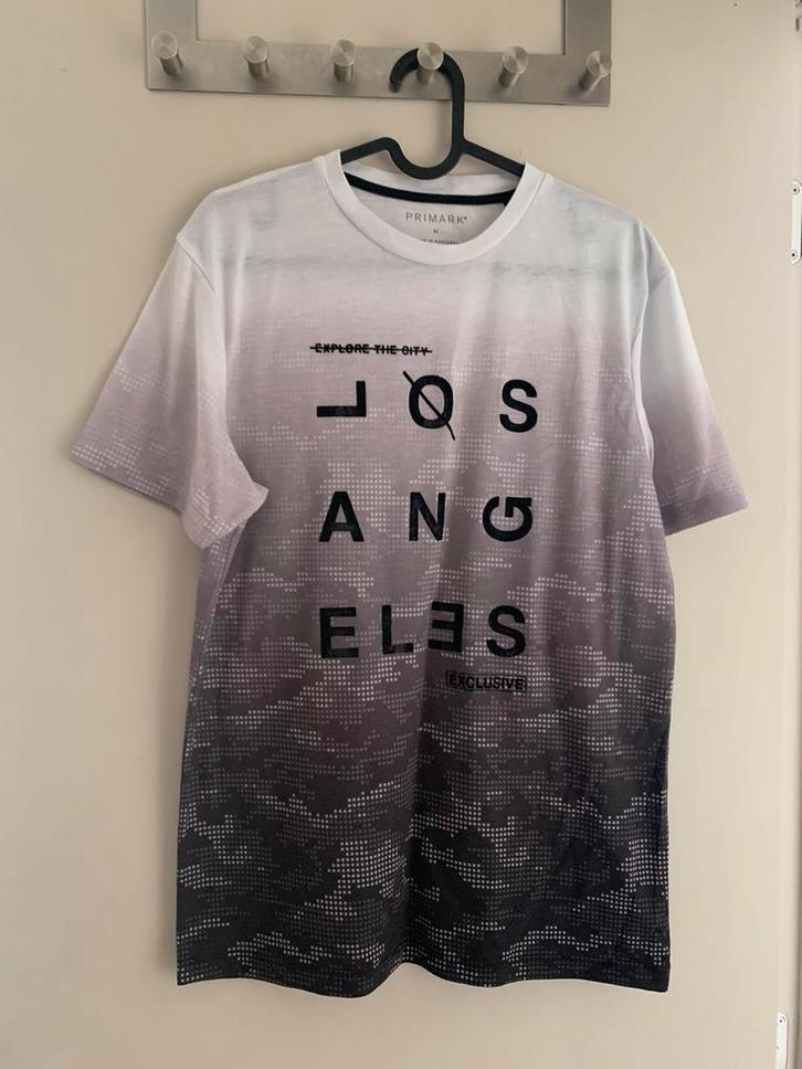 T-shirt blanc et gris, Vêtements | Hommes, T-shirts, Comme neuf, Taille 48/50 (M), Blanc, Enlèvement ou Envoi