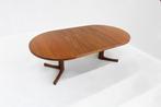 Vintage Deense ronde uitschuifbare eettafel teak jaren 60, Antiek en Kunst, Ophalen
