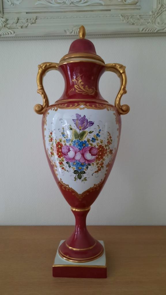 Pullivuyt decor main Paris Frans porseleinen vaas jaar 1950, Antiek en Kunst, Antiek | Vazen, Ophalen