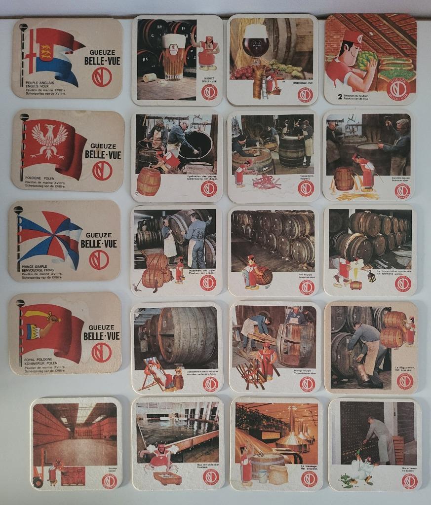 bierviltje gueuze belle-vue scheepsvlaggen fabricatie viltje, Ophalen of Verzenden, Viltje(s), Overige merken