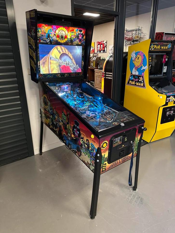 Prachtige flipperkast JJP Guns N Roses Pinball, Verzamelen, Automaten | Flipperkasten, Zo goed als nieuw, Dot-matrix, Flipperkast