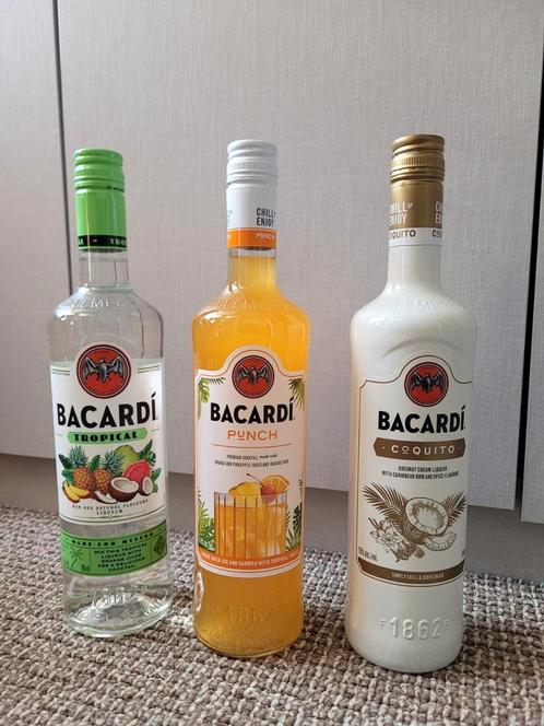 Bacardi coquito, rum punch en tropical., Verzamelen, Wijnen, Ophalen of Verzenden