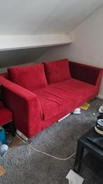 Luxe sofa fluweel rood, Ophalen, Zo goed als nieuw, Rood