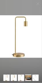 2 tafellampen, nachtlampen antiek brons/goud, Ophalen, Zo goed als nieuw