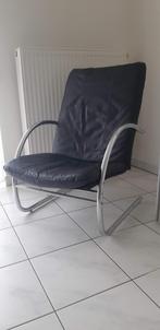 Vintage Postmodern 1980s Lounge Chair Leder, Ophalen